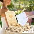thumbnail image 4 of Wooden Guest Book Message Box Gift Card Holder Romantic Wedding Signature Supplies, 4 of 5