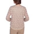 thumbnail image 5 of Alfred Dunner Womens Petite  Space Dye Textured Top With Necklace, 5 of 6