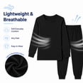 thumbnail image 3 of Rimyaw Kids Pajamas Sets Boys Girls 2-Piece Sleepwear Set Cotton Long Sleeve Casual Kids Clothes 7T, 3 of 8