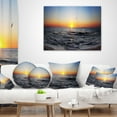 thumbnail image 4 of Designart Sunrise at Sea Panorama - Photography Throw Pillow - 18x18, 4 of 5