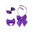thumbnail image 3 of INSPIRE CHIC Women's Solid Color Pre-tied Bowknot Adjustable Uniform Bow Ties Purple One Size, 3 of 4