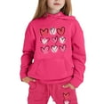 thumbnail image 2 of Toddler Boys Girls Long Sleeve Hearts Shape Prints Outfits Set Warm Hoodie Pullover Tops Pants Kids Streetwear Trendy Spring Fall Dailywear, 2 of 9