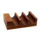 thumbnail image 5 of Soporte de madera para tacos de sushi, soporte para rollos de sushi, decoración decorativa, 3 rejillas para servir Marrón profundo, 5 of 9
