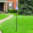 thumbnail image 7 of Exhart Blue Glass Spiral Flame  Solar Powered Garden Stake, 36 inch (Decor for Home Patio, Outdoor Garden, Yard or Lawn), Metal, 7 of 7
