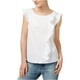 thumbnail image 1 of Blusa sin mangas con volantes Maison Jules para mujer Blanco Extragrande, 1 of 2