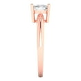 thumbnail image 3 of Clara Pucci 14K Rose Gold Solid Gold WhiteSapphire Solitaire Anniversary Ring for Women - 1.5 cttw Cushion Cut, 3 of 7