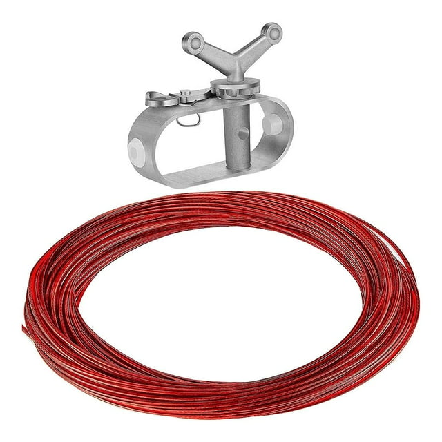 S SERENABLE Cable Winch Kit Securing Long Service Life Rectangular Cover Debrisproof Ratchet 150 Feet