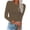 Brown, variant on ClodeEU Women's Long Sleeve Fitted T Shirt,Crew Neck Shirts,Fall Slim Fit Casual Basic Tee Gray,Womens Plus L