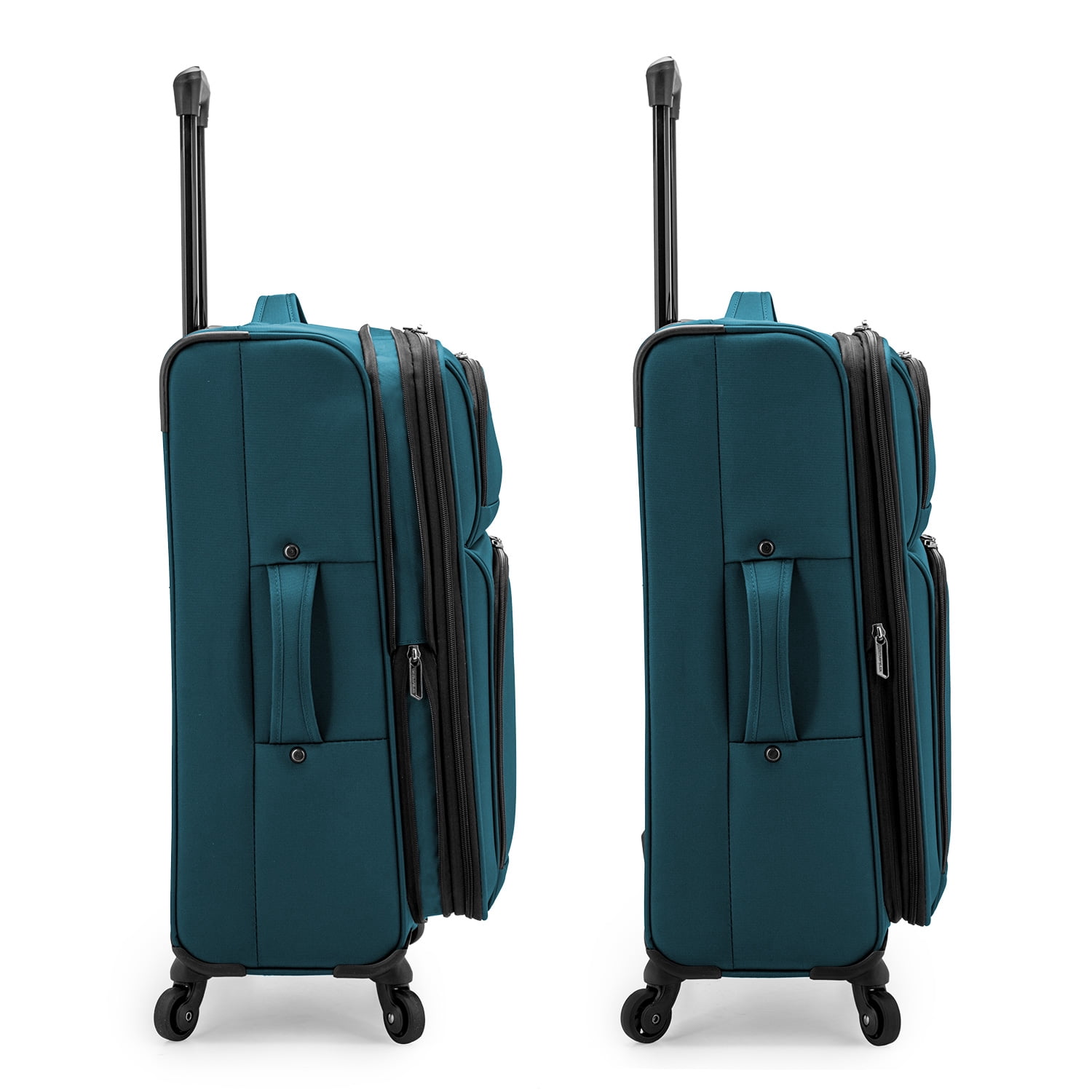 U.S. Traveler Anzio Softside Expandable Spinner Luggage, Teal, 26" Checked Medium