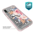 thumbnail image 2 of LG K22 Case, LG K22 Plus Case, LG K32 Case, Rosebono Graphic Design Shockproof Impact Resistant Protective Full-Body Rugged Clear Hybrid Bumper Case for LG K22+ (Pink Flower), 2 of 4