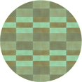 thumbnail image 1 of Ahgly Company Indoor Round Patterned Pastel Green Area Rugs, 7' Round, 1 of 1