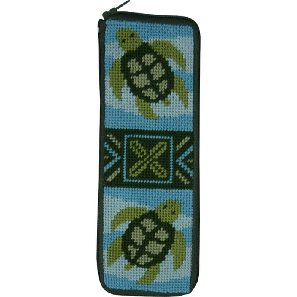 Alice Peterson Stitch & Zip Half Specs Case Needlepoint Kit SZ17 Turtles