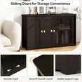 thumbnail image 6 of Costway Stackable Buffet Sideboard Set of 2 with Sliding Doors & Adjustable Shelf Brown, 6 of 8