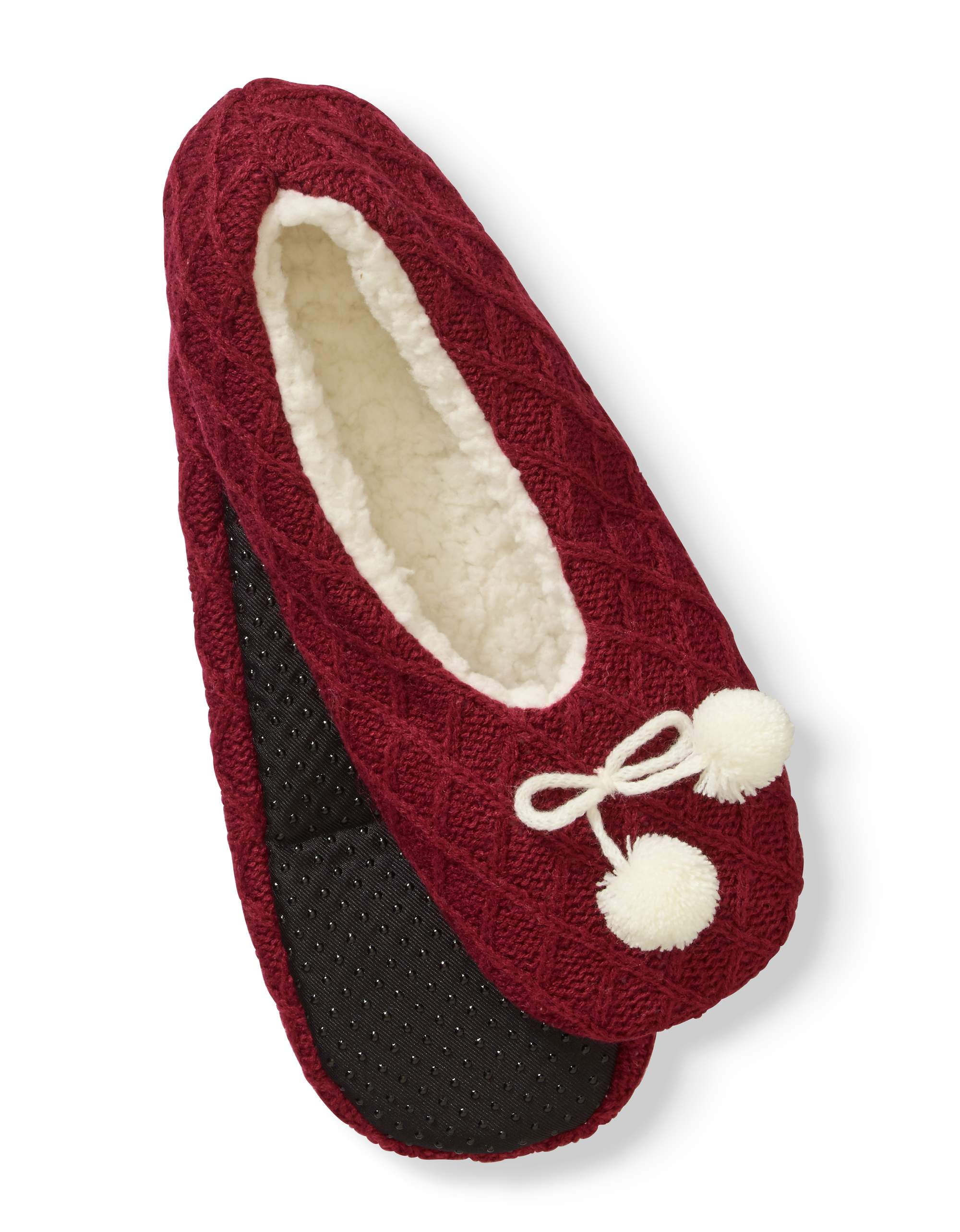 Women's Diamond Knit PullOn Slipper Socks
