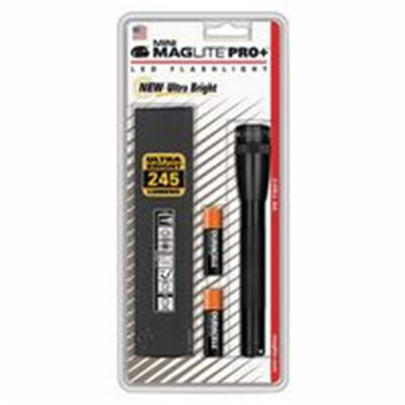 Mag-Lite 459-SP2P01H Mini Pro Flashlight- 2 Aa- Black