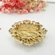 thumbnail image 2 of Broche de cristal victoriano Perfecl esmeraldas en apariencia de flor color verde, 2 of 8
