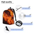 thumbnail image 5 of Ratiio Fiery Orange Flames Energy Print Canvas Backpack for Women & Men Retro Aesthetic Rucksack Basic Backpack for High School/College Students Travel Laptop Bag, 5 of 5