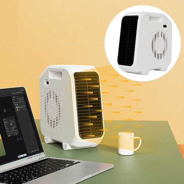 WIFKLSIIPG Fast Heating Desktop Warmer Household Space Heater Instant Warmth for Home Use Compact Design Quiet Operation(White)