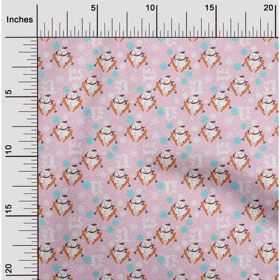 oneOone Cotton Poplin Blush Pink Fabric Christmas Diy Clothing Quilting Fabric Print Fabric By Yard 56 Inch Wide