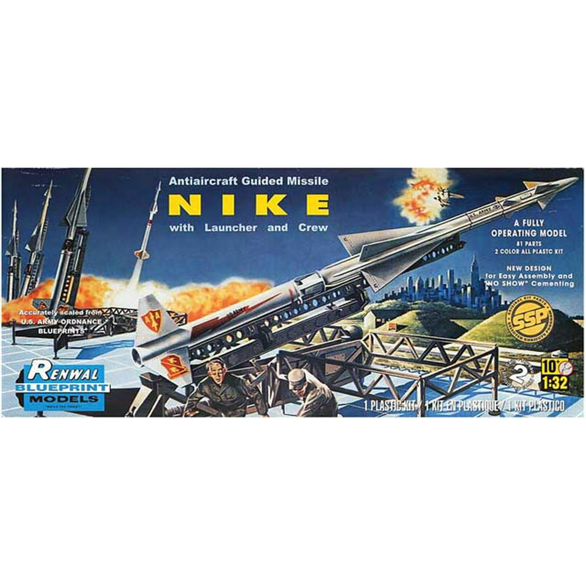 Nike with Launcher and Crew (85-7815) 1:32 Scale Plastic Model Kit | Walmart Canada