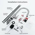 thumbnail image 7 of Cesinkin Stainless Steel Silver Curved Kitchen Faucet, 7 of 7