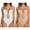 #9 Nude+White, variant on COMFREE Women's Backless Shapewear Bra U Plunge Seamless Low Back Thong Body Shaper Deep V Bodysuit
