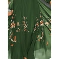 thumbnail image 3 of ZOELNIC Women's Elegant Off-Shoulder Maxi Dress Lantern Sleeve Empire Waist Pleated A-Line Dresses for Formal Events & Evening Wear, S, 3 of 4
