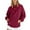 Red, variant on Women's Zip Up Hoodie with Unique Arm Pocket, Casual Fleece Pullover Jacket with Front Zipper, Lightweight Athletic Hooded Sweatshirt for Running Gym