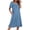 Blue, variant on Nightgowns for Women with Pockets Button Front Short Sleeve House Dresses Floral Print Mumu Dress