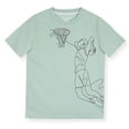 thumbnail image 2 of Sleep On It Boys 2-Piece Short-Sleeve Jersey Pajama Shorts Set - Baller , 6-7, 2 of 4