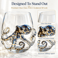 thumbnail image 7 of 3D Ocean Animal Glassware, Sculpted Marine Animal Wine Cup, Octopus Seahorse Crab Turtle Whale Shark Glass for Coastal Decor and Home Bar, 7 of 7