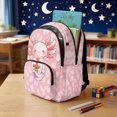 thumbnail image 3 of Yuyamidu Pink Axolotl 4Pcs Kids Backpack Set for Girls 17 Inch Schoolbag with Lunch Bag Pencil Case Water Bottle Bag Cute Back to School Satchel, 3 of 7