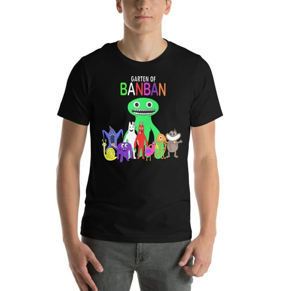 Garten of Banban T-shirt Design – Unique & Playful Cartoon Characters (Black, XS)
