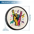 thumbnail image 3 of Indoor 12' Voice-Activated Luminous Decoration Wall Clock With LED Night Light Rock Sign with Fingers, 3 of 8