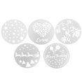 thumbnail image 1 of Moldes para pasteles 5PCS Herramienta de plástico para hornear Herramientas de decoración de pasteles fáciles de limpiar Molde en aerosol de chocolate, 1 of 5