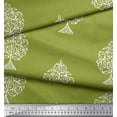 thumbnail image 2 of Soimoi Polyester Crepe Fabric Dot,Leaves & Floral Block Fabric Prints by Yard 52 Inch Wide, 2 of 3