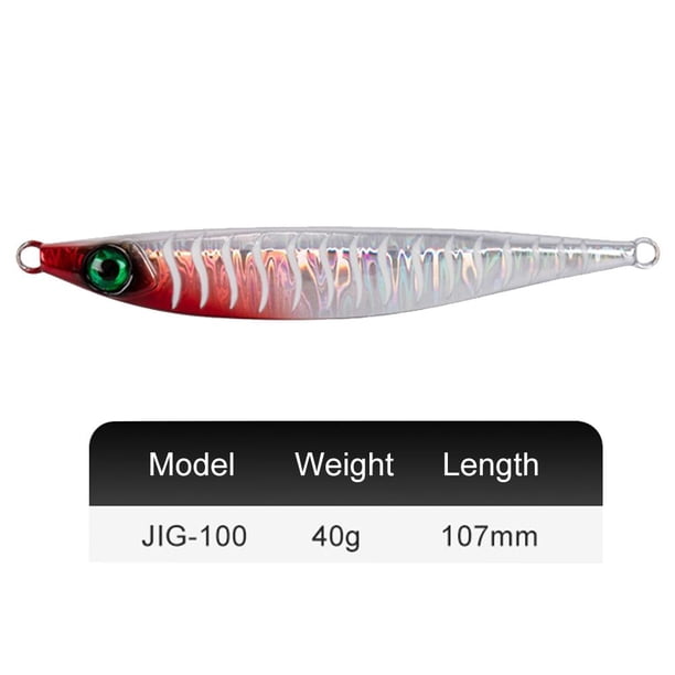 Metal Jig Placa de hierro Cuchara Cebos Señuelo de pesca de mar biónico luminoso duro (Estilo A) Likrtyny Para estrenar