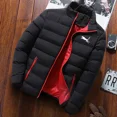 thumbnail image 2 of Chaqueta de algodón con cuello levantado para hombre joven, chaqueta cálida informal de alta calidad, a la moda, para otoño e invierno, novedad de 2024, 2 of 5