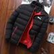 thumbnail image 2 of Chaqueta de algodón con cuello levantado para hombre joven, chaqueta cálida informal de alta calidad, a la moda, para otoño e invierno, novedad de 2024, 2 of 5