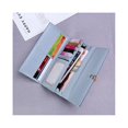 thumbnail image 4 of un Portefeuille Gris Pour Femme, 19 Cm X 9,5 Cm X 2,5 Cm De Long, Tiquettes En Feuilles Souples En Pu Japonais Et Coren, Petit Sac Main Frais, Fe, 4 of 5