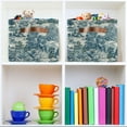 thumbnail image 6 of Yayeee 2 Pack Canvas Storage Basket with Handles for Shelves Fabric Bins Closet Organizer, Green Flourishing Garden, 6 of 8