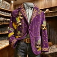 thumbnail image 5 of QSAWXQZ Men's St.Patrick's Day Carnival Blazer Graphic Print Long Sleeve Coat Festival Holiday Party Cardigan Jacket with Pockets 4XL, 5 of 6
