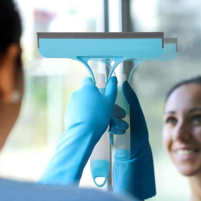 Dvkptbk Cleaner Squeegee 3 in 1 Window Cleaning Tool for Car Indoor Outdoor High, Window Wiper Washing Scraper Smooth Grinding Comfortable Grip for Home Kitchen Hardwood Cleaning Supplies