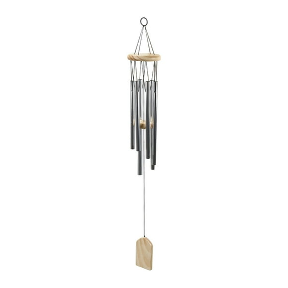 Wood & Metal Multi-Tube Wind Chime with Cerium Outdoor Hanging Decor for Garden, Balcony, and New House Door Entrance