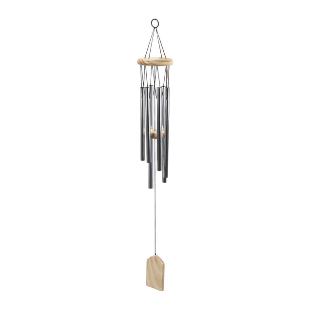 Campanas de viento de metal tradicionales de 75 cm para decoración interior al aire libre, jardín, campanas de viento de aleación de aluminio de 8 tubos con cadena, tubos graduados de 28-18 cm