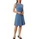 thumbnail image 4 of INSPIRE CHIC Vestidos Midi A-Line Sin Mangas de Color Sólido para Mujeres en el Trabajo M Azul Grisáceo, 4 of 6