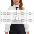 thumbnail image 4 of RFQWOVSR Girls White Cotton Long Sleeve Shirt Spring Layering Turn Down Neck Top 7-8 Years, 4 of 5