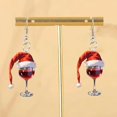 thumbnail image 3 of Christmas Hat Glass Acrylic Earrings - Versatile All Matching Jewelry for Any Occasion, 3 of 6