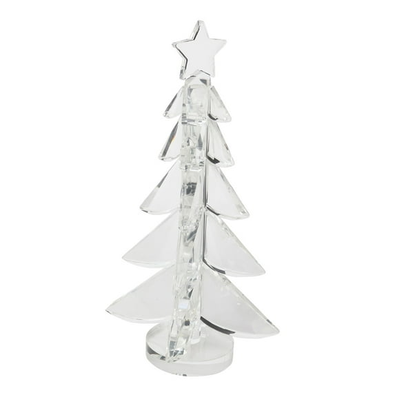 Exquisite Clear Crystal Tabletop Christmas Tree for Christmas Decorations 14" H