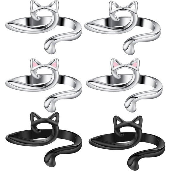 TUWAFE 4Pcs Crochet Ring for Finger Adjustable Yarn Tension Ring Knitting Loop Yarn Guide Thimbles Holder Crochet Accessories and Gadgets Gifts for Crocheters Women Mom